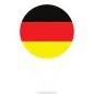 German flag icon indicating that Lena offers online counselling sessions in German through Brightspot Counselling in Bangor, Conwy, Colwyn Bay, and beyond.
